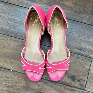 Lilly Pullitzer Hot Pink Wedge Heels
